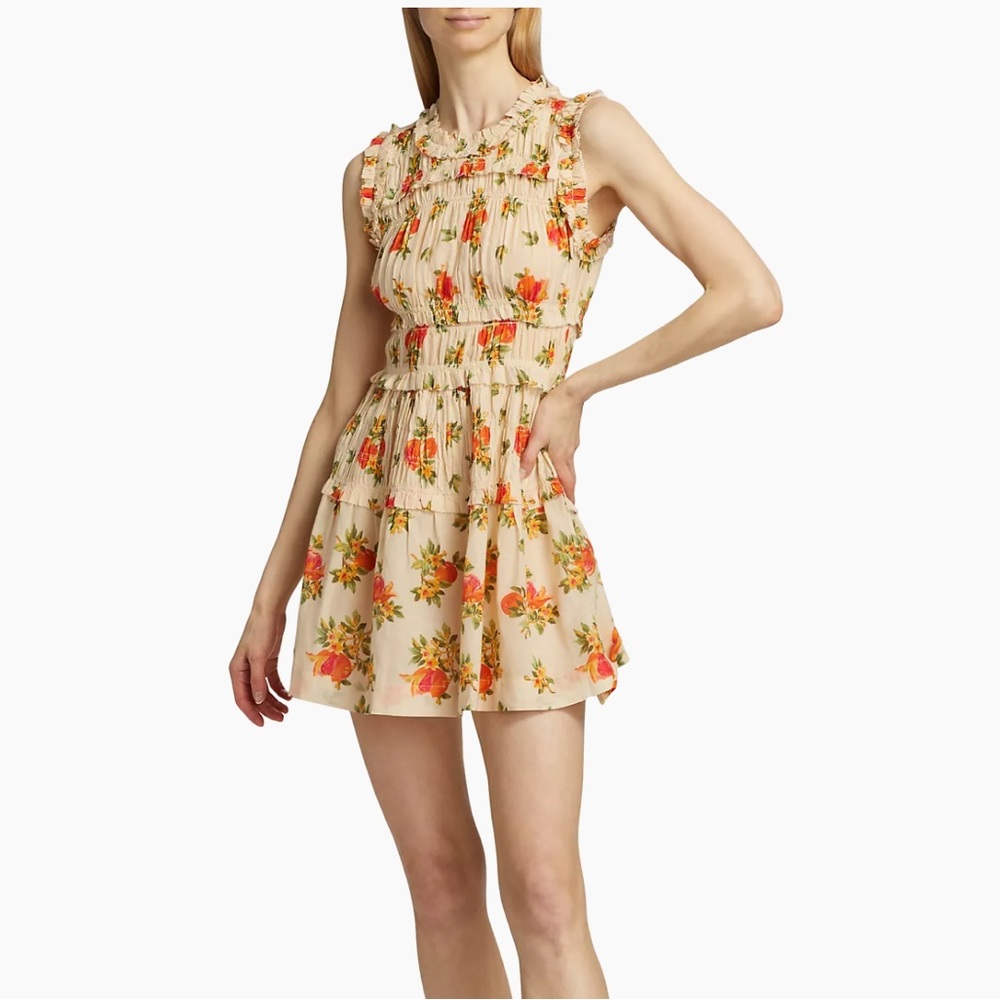 NWT Doen Martha Floral Smocked Minidress